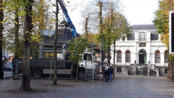 Herstellingswerken kiosk van start - Lommel