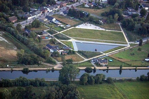 Het Barrierspark vanuit de lucht - Lommel