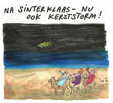 Het stormde aan de vooravond van Kerstmis