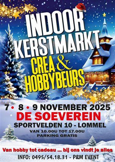Indoor kerstmarkt in de Soeverein - Lommel