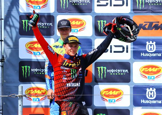 Jarne Bervoets wint GP Lommel EMX125 - Beringen