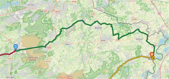 Peer - Kom op tegen Kanker 1.000 km doorkruist Limburg