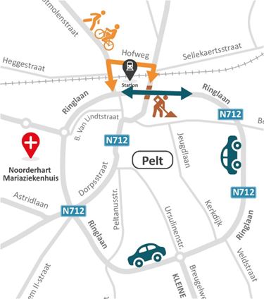 Kruispunt Dorpsstraat-Ringlaan 3 weken afgesloten - Pelt