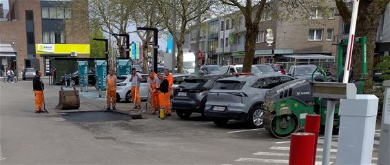 Pelt - Kunstinstallatie op parking Delhaize verdwenen