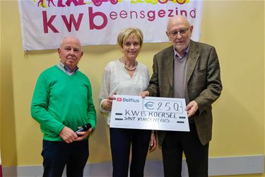 KWB Koersel schenkt 250 euro aan St.-Vincentius - Beringen
