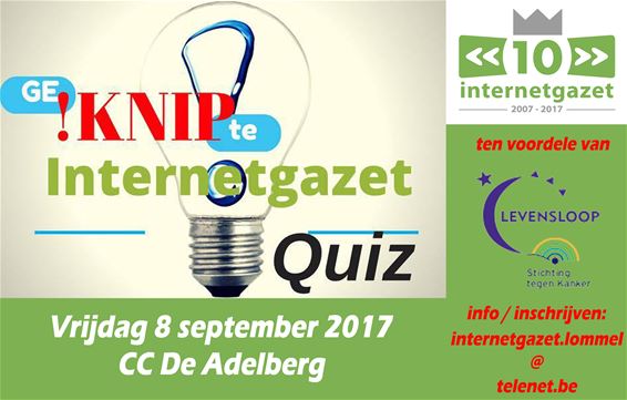 Laatste kans inschrijving Internetgazet Quiz - Lommel