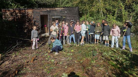 Leerlingen De Geluksvlinder helpen Natuurpunt - Bocholt