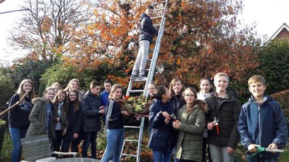 Leerlingen leren moeraseiken knotten - Peer