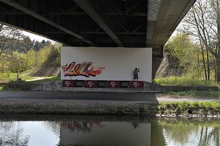 Legale graffiti onder de brug - Neerpelt
