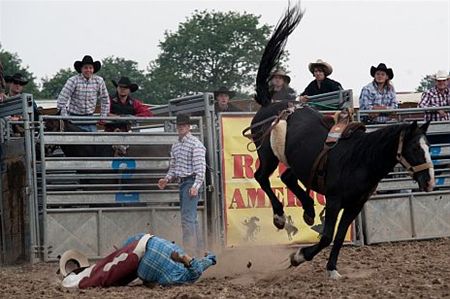 Man naar ziekenhuis na rodeostunt - Neerpelt