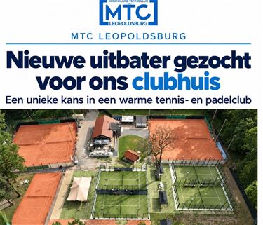 Leopoldsburg - MTC Leopoldsburg zoekt uitbater clubhuis