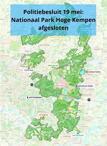 Nationaal Park Hoge Kempen gesloten
