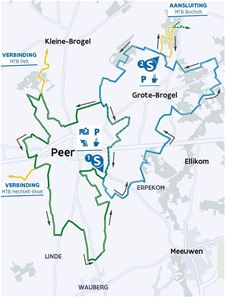 Nieuwe mountainbikeroute - Peer