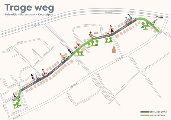 Nieuwe trage weg tussen Balendijk en Kwartelpad - Lommel