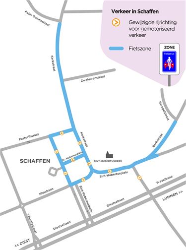 Nieuwe verkeerssituatie in Schaffen-dorp - Beringen