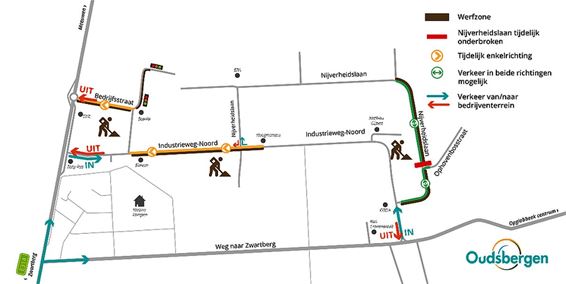Nijverheidslaan vanaf maandag onderbroken - Oudsbergen