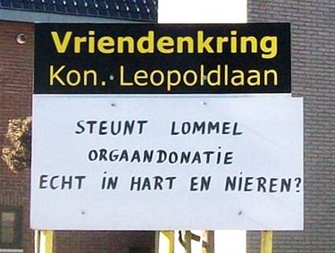 Nog eens over de orgaandonatie - Lommel