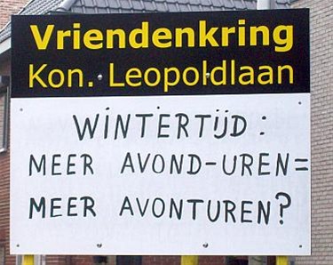 Nog even, en 't is weer wintertijd... - Lommel