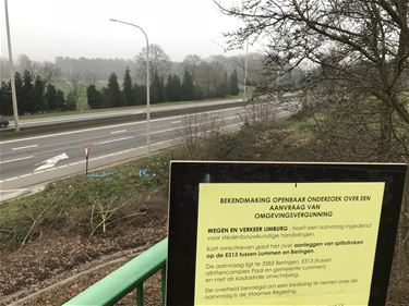 Omgevingsvergunning voor spitsstroken E313 - Beringen