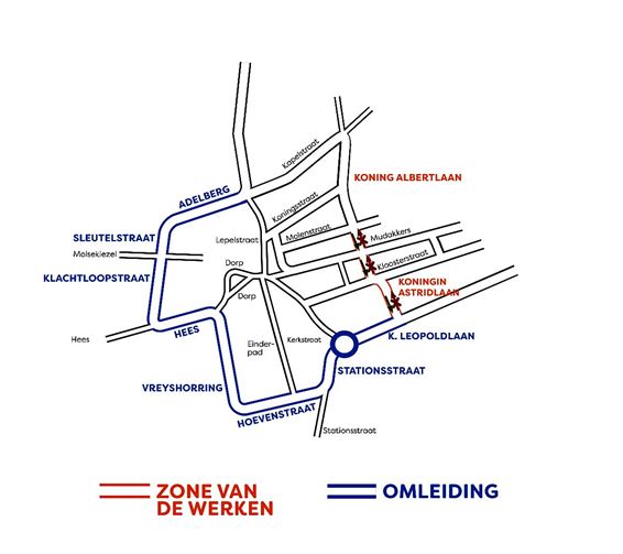 Omleiding Koning Albertlaan en Koningin Astridlaan - Lommel