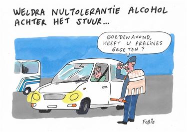 Ondertussen, bij een wegcontrole...