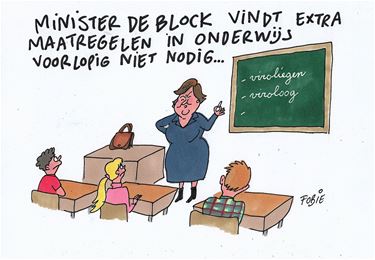 Ondertussen, op het kabinet De Block...