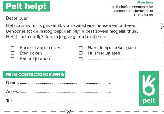 'Pelt helpt' online - Pelt