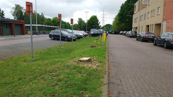 Plots een kaal stationsplein... - Lommel