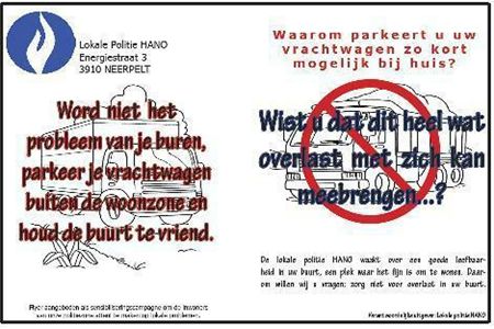 Politie wil vrachtwagens buiten woonzone - Hamont-Achel & Pelt