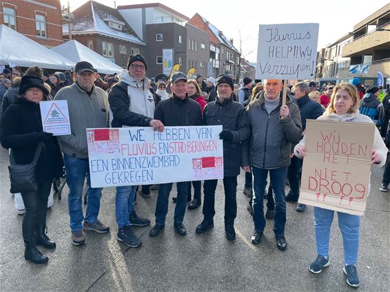 Protest tijdens receptie - Beringen