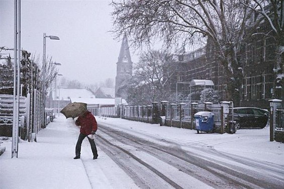 Sneeuw in de Kloosterstraat - Overpelt