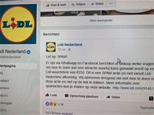 Spambericht: LIDL niet betrokken