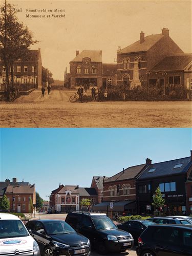 Standbeeld en markt - Beringen