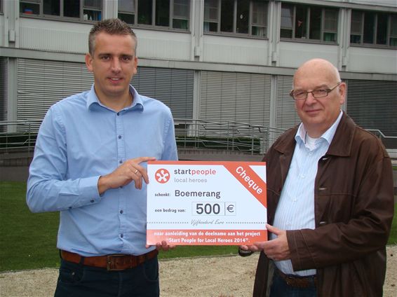 Cheque voor vzw Boemerang - Overpelt