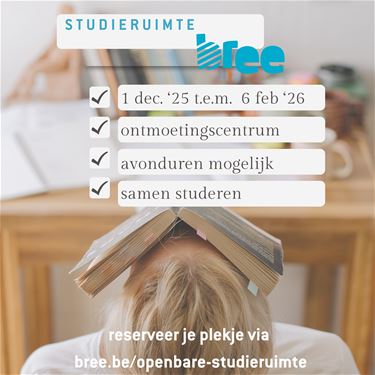 Bree - Studiezaal gaat op 1 december weer open