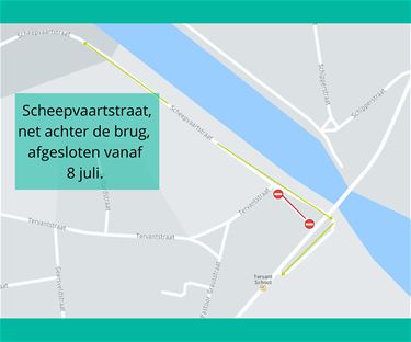 Stukje Scheepvaartstraat afgesloten - Beringen