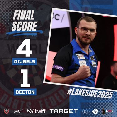 Sybren Gijbels naar halve finales op WDF WK - Pelt