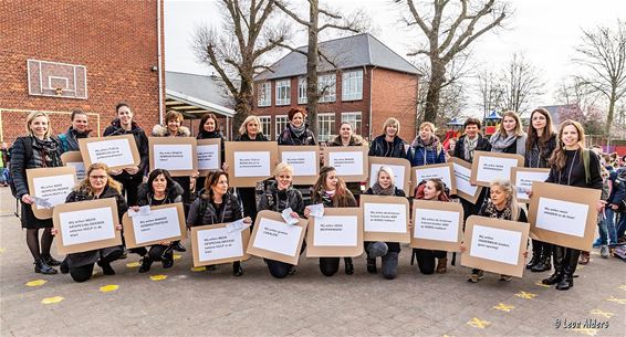 Symbolische actie bij basisschool Grote Heide - Pelt