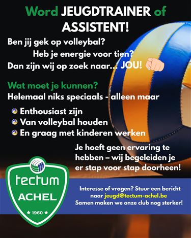 Tectum Achel zoekt jeugdtrainers en assistenten - Hamont-Achel