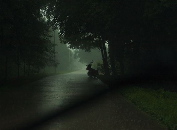 Tijdens de plensbui van vanmiddag - Lommel