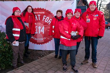 Vakbondsactie aan de Posthoorn in Beringen-Mijn - Beringen