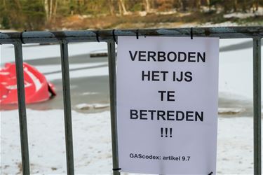 Verboden te schaatsen op zwemvijver Fonteintje - Beringen