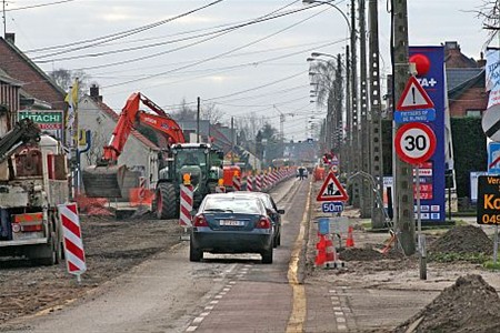 Verkeershinder op Leopoldlaan - Overpelt