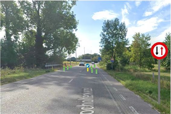 Bree - Verkeersproef op Breeërweg voor veiligere fietsers