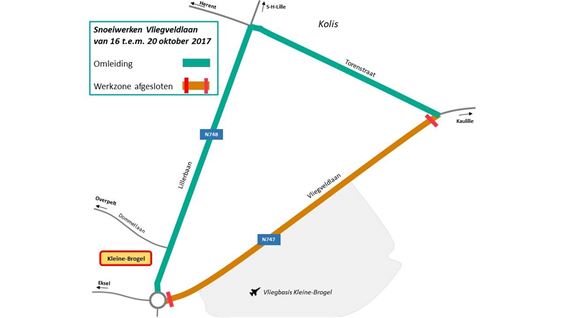 Vliegveldlaan een week afgesloten - Peer