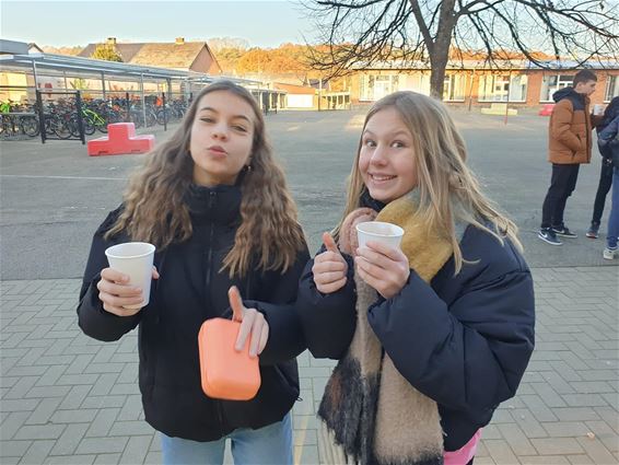 Warme choco op eerste examendag - Beringen