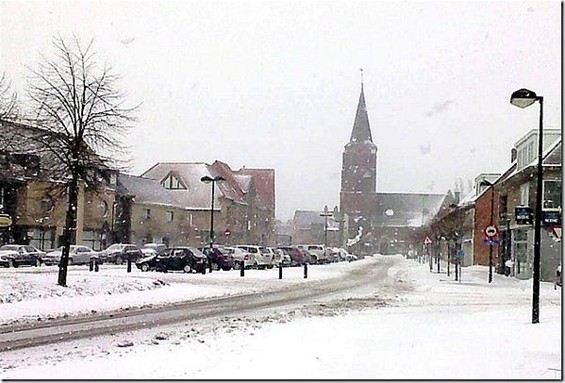 Weer sneeuw in het dorp - Meeuwen-Gruitrode