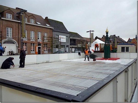 Werken aan de ijspiste - Peer
