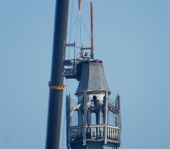 Werken aan de kerktoren - Hamont-Achel