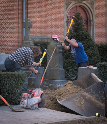 Werken aan dorpsplein in Paal - Beringen